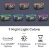 HOUSBAY Glow Small Alarm Clock Radio for Bedrooms with 7 Color Night Light, Dual Alarm, Dimmer, USB Charger, Battery Backup, Nap Timer, FM Radio with Auto-Off Timer for Bedside