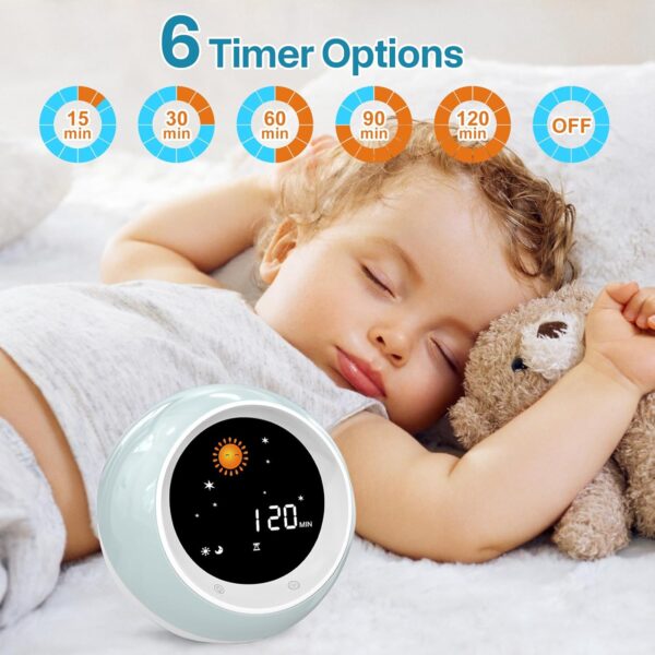 I.CODE Sun & Moon Rise Kids Alarm Clock, Children's Sleep Trainer, Sleep Sound Machine, Wake Up Light & Night Light, Teach Kids Day & Night(Version 2025)