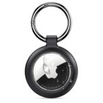 Inesore Holder for AirTag, Carbon Fibre Texture Design Case and Waterproof Keychain Holder for Air Tag, Full Scratch-Resistant with Keyring for AirTags, Pet Collar, Luggage Tag,...