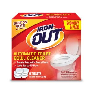 Iron Out Automatic Toilet Bowl Cleaner, 1 Pack, 6 Tablets