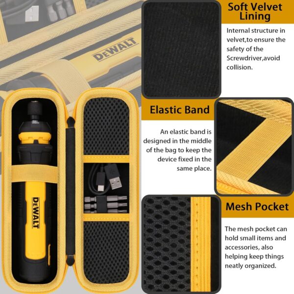 khanka for DEWALT Cordless Screwdriver (DWHT66719) Hard Storage Case,Case Only
