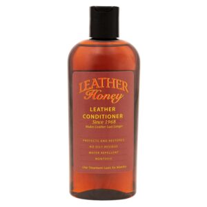 Leather Honey Leather Conditioner - Quality Leather Care Since 1968 - Leather Conditioner for Auto Interiors, Furniture, Shoes, Bags, Accessories & Apparel - 8oz