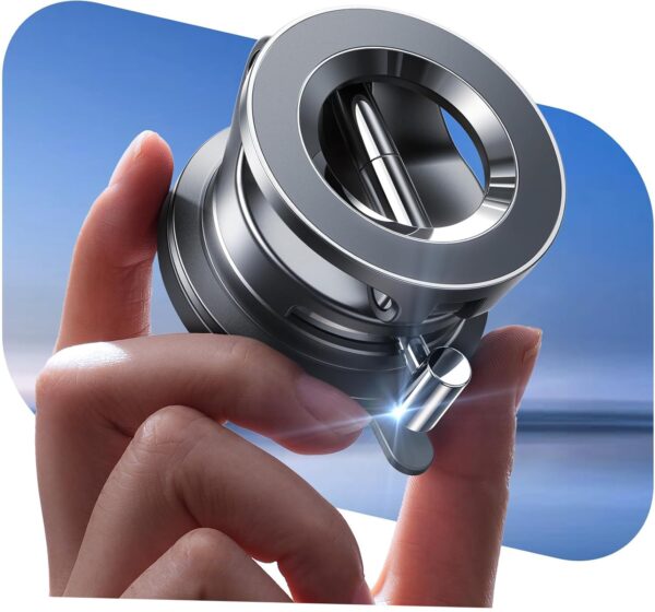 LISEN 2025 Magsafe Car Mount Vacuum Magnetic Car Phone Holder [89LBS Suction] MagLock 360 Adjustable Suction Cup Car Dashboard Phone Holder Stand in-Dash Mounting Frames for...