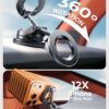 LISEN 2025 Magsafe Car Mount Vacuum Magnetic Car Phone Holder [89LBS Suction] MagLock 360 Adjustable Suction Cup Car Dashboard Phone Holder Stand in-Dash Mounting Frames for...
