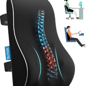 Lumbar Support Pillow for Office Chair,Office Home Essentials, Back Cushion Back Pain Relief Improve Posture Back Support Pillow for Car,Computer, Gaming Chair with Mesh Cover...
