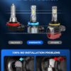 Marsauto H11 9005 LED Headlight Bulbs Kit, 66000LM Super Bright, H11/H9/H8 9005/HB3 LED Headlight Bulb Combo, Cool White 3Min Plug and Play Bulb Combo IP68, Pack of 4