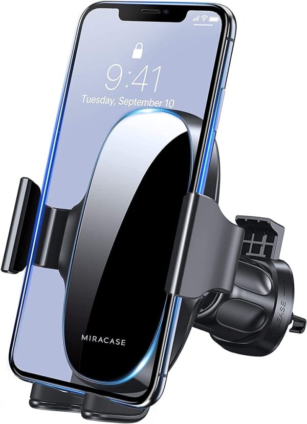 Miracase Phone Holder for Car Vent 2025 Wider Clamp & Metal Hook Car Phone Holder Mount for iPhone 17 Pro Max Vent Clip Hand Free Cell Phone Car Mount for iPhone16 17 14 15...
