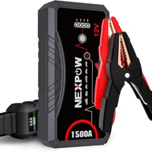 NEXPOW Car Jump Starter,Car Battery Jump Starter Pack 1500A Peak Q10S for Up to 7.0L Gas and 5.5L Diesel Engine12V Auto Battery Booster,Jumper Cables,Portable Lithium Jump Box...