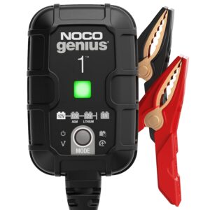 NOCO GENIUS1: 1A 6V/12V Smart Battery Charger – Automatic Maintainer, Trickle Charger & Desulfator with Overcharge Protection & Temperature Compensation – for Lead-Acid &...