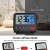 NOKLEAD Digital Travel Alarm Clock for Bedroom Office: Small LCD Desk Clock with Backlight Date Temperature Snooze 12/24H Weekend Mode and Mirror, Battery Powered Folding...