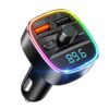 Nulaxy Bluetooth FM Transmitter for Car, Upgraded QC3.0 & 5V 1A Dual USB Charger Bluetooth Car Adapter Wireless Radio, 7-Color LED Backlit Light, Hands-Free Calling, Support USB...