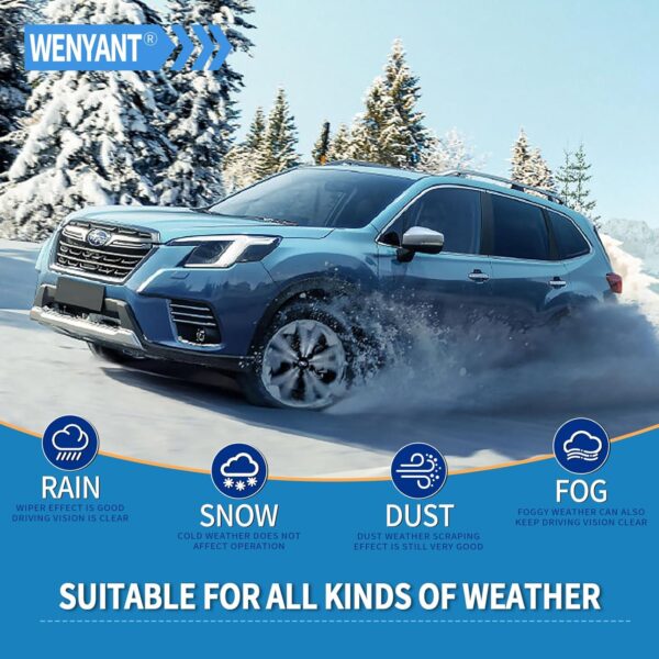 OEM Quality 22 inch + 22 inch Universal J/U Hook Front Windshield Wiper Blades For My Car All-Season Automotive Replacement Blades 2 Pack