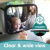 Onco Baby Car Mirror for Back Seat - Double Award-Winning, 100% Shatterproof Mirror, 360° Baby Must Haves, New Born Essentials, Car Mirror Rear Facing, Universal & Shake-Proof