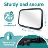 Onco Baby Car Mirror for Back Seat - Double Award-Winning, 100% Shatterproof Mirror, 360° Baby Must Haves, New Born Essentials, Car Mirror Rear Facing, Universal & Shake-Proof