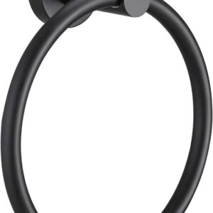 Pynsseu Hand Towel Ring, 304 Stainless Steel Towel Ring Hanging Round for Bathroom and Kitchen