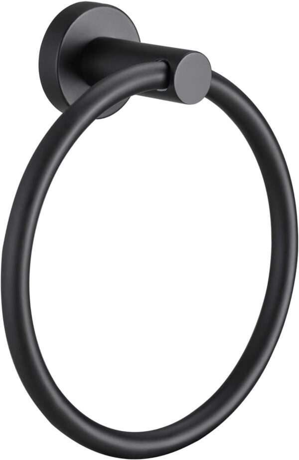 Pynsseu Hand Towel Ring, 304 Stainless Steel Towel Ring Hanging Round for Bathroom and Kitchen