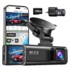REDTIGER 4K Dash Cam Front and Rear with STARVIS 2, 5.8GHz Wi-Fi Dash Camera for Cars, 128GB Card Included, GPS, 3.18”IPS Screen, Night Vision, 170°Wide Angle, WDR, 24H Parking...