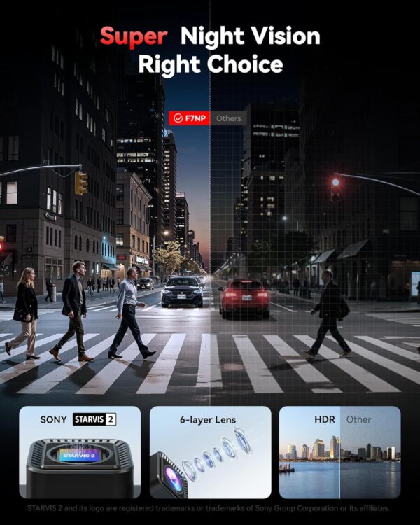 REDTIGER 4K Dash Cam Front and Rear with STARVIS 2, 5.8GHz Wi-Fi Dash Camera for Cars, 128GB Card Included, GPS, 3.18”IPS Screen, Night Vision, 170°Wide Angle, WDR, 24H Parking...