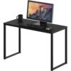 SHW Mission 32-Inch Home Office Computer Desk, 81 x 40 cm, Black