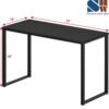 SHW Mission 32-Inch Home Office Computer Desk, 81 x 40 cm, Black