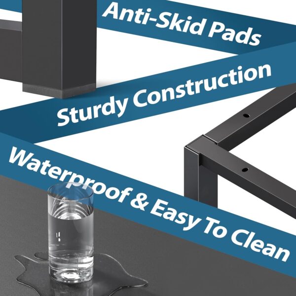 SHW Mission 32-Inch Home Office Computer Desk, 81 x 40 cm, Black