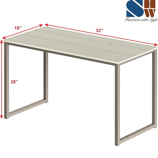 SHW Mission 32-Inch Home Office Computer Desk, 81 x 40 cm, Maple