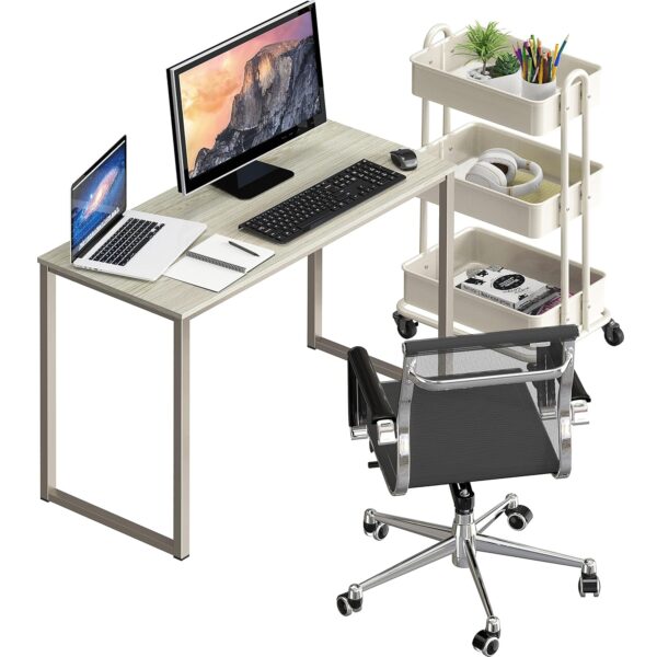 SHW Mission 32-Inch Home Office Computer Desk, 81 x 40 cm, Maple