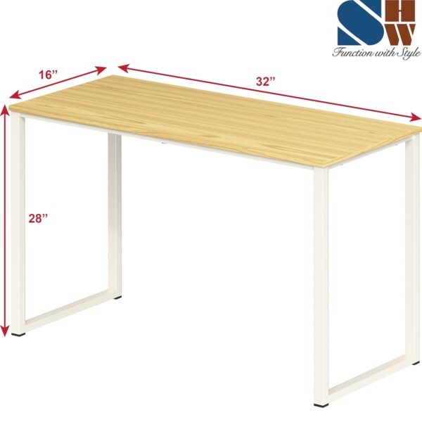 SHW Mission 32-Inch Home Office Computer Desk, 81 x 40 cm, Oak