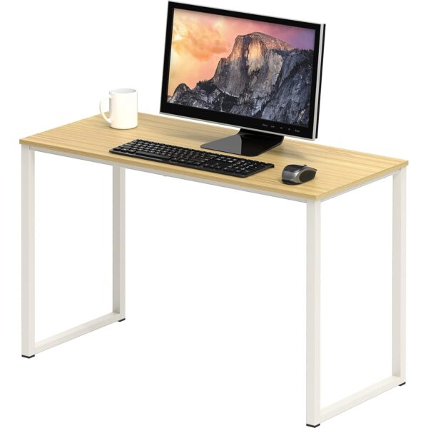 SHW Mission 32-Inch Home Office Computer Desk, 81 x 40 cm, Oak