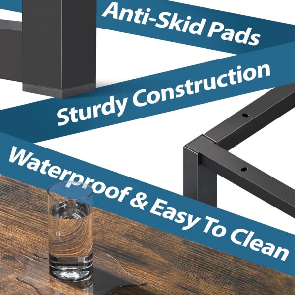 SHW Mission 32-Inch Home Office Computer Desk, 81 x 40 cm, Rustic Brown