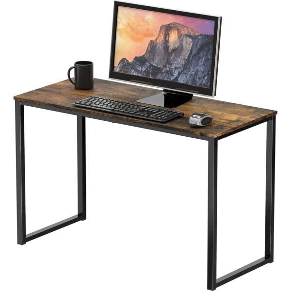SHW Mission 32-Inch Home Office Computer Desk, 81 x 40 cm, Rustic Brown