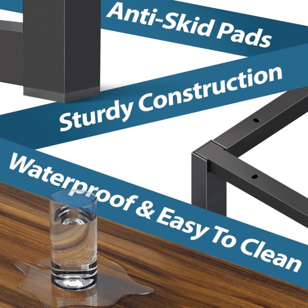 SHW Mission 32-Inch Home Office Computer Desk, 81 x 40 cm, Walnut