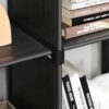 SONGMICS 9-Cube DIY Storage Shelves, Open Bookshelf Closet Organizer Rack Cabinet, Black ULSN45BK