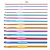 SUMAJU 14 Pieces Aluminum Crochet Hooks, Multicolor Knitting Needles Craft Making Tool Yarn Set 2mm-10mm Stocking Stuffer