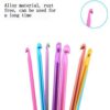 SUMAJU 14 Pieces Aluminum Crochet Hooks, Multicolor Knitting Needles Craft Making Tool Yarn Set 2mm-10mm Stocking Stuffer