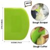 SURDOCA Dough Scraper Bench Scraper - 3P 4.7x3.7" Plastic Flexible Bowl Scraper, Sharp Edge & Angles Cake Scraper. Non-Slip Bakeware Decorating Tools Sculpting & Modeling Tools...
