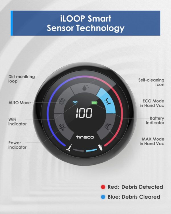 Tineco Floor ONE S5 Combo 2-in-1 Smart Cordless Wet-Dry Vacuum Cleaner and HandVac, Great for Sticky Messes and Pet Hair, Lightweight, Ultra-Quiet, with Smart Display, Wi-Fi,...