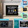 【Upgraded】 Dementia Clock 2.0 with 20 Alarms Custom Reminders, 8" Large Calendar Day Clock, AM/PM, Auto DST, 6 Display, 10 Levels Auto Dimmer, 8 Inch Clock with Day & Date for...