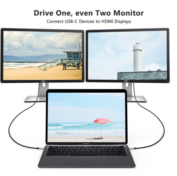 USB C to HDMI Cable, USB Type-C to HDMI Cable Thunderbolt 3/4 Port 4K for New MacBook/pro iPad Pro 2018 iMac Chromebook Pixel Dell XPS 13/15 Galaxy S8/S9 S8/S9 Plus Note8 (6ft)