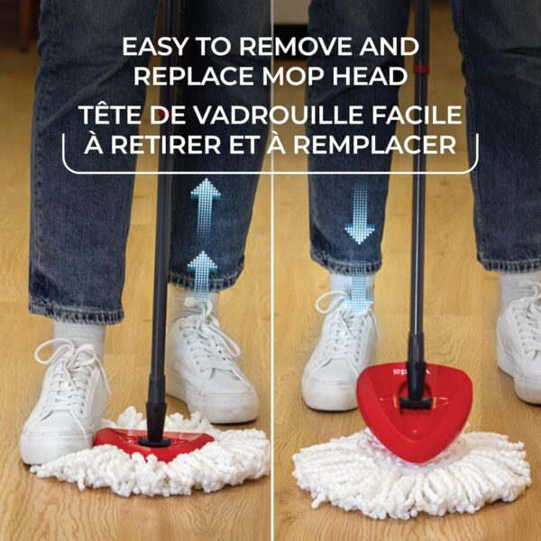 Vileda EasyWring Mop Head Refill (Pack of 1) | Machine Washable & Reusable Mop Refills | Spin Mop Replacement Head | Safe and Effective on All Floor Types | Use for Mopping or...