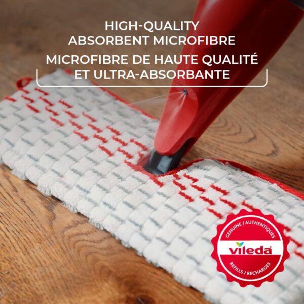 Vileda ProMist MAX Microfibre Spray Mop | Safe on All Floor Types | Choose Your Own Cleaning Solution | Machine Washable & Reusable Dual-Sided Microfibre Mop Head | No Batteries...