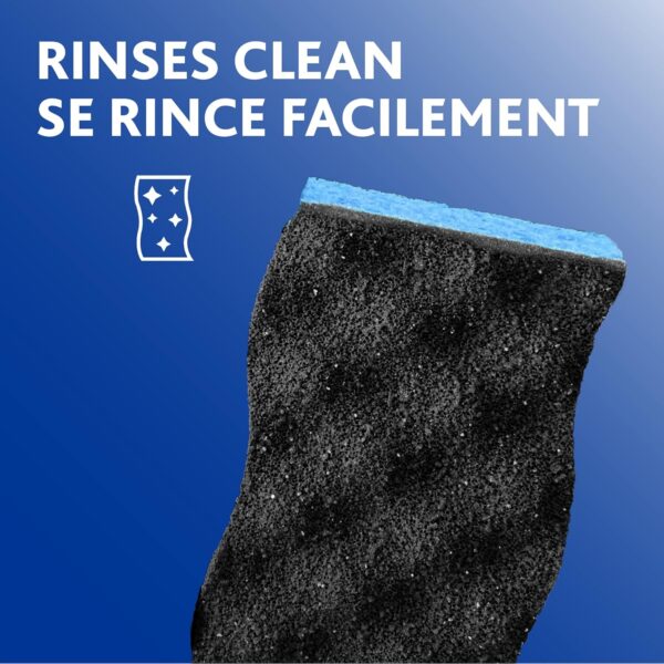 Vileda Scrunge Heavy Duty Non-Scratch Scrub Sponge (Pack of 4) | Rinses Clean, Stays Fresh Longer | Durable & Long-Lasting | Dishwasher Safe