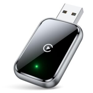 Wireless CarPlay Adapter for iPhone, Convert Wired to Wireless CarPlay Adapter, Mini Size with Extension Cable USB & USB-C/Type-C, Stable Car Control & No Delay, Black