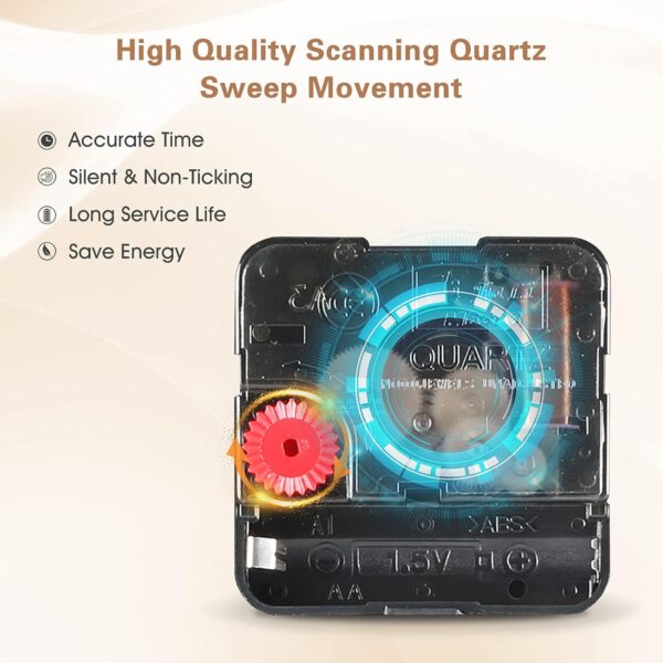 WISKALON 10 inch Wall Clock,Silent Non-Ticking Elegant Black Frame Wall Clock,Classic Digital Wall Clock with Glass,Battery Operated Round Wall Clock,Easy to Read...