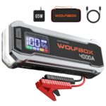 WOLFBOX MV24 4000A Jump Starter,12V Car Booster Pack with 65W Quick Charger,LED Display, 88.8Wh Portable Jump Starter Battery (10L Gas 10L Diesel Engine) with LED Light, Jumper...