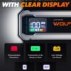 WOLFBOX MV24 4000A Jump Starter,12V Car Booster Pack with 65W Quick Charger,LED Display, 88.8Wh Portable Jump Starter Battery (10L Gas 10L Diesel Engine) with LED Light, Jumper...